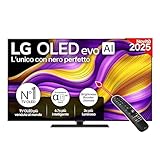 LG OLED evo AI G5 TV 55 pollici, Smart TV 4K, Base da appoggio inclusa, Processore α11 Gen2, Brightness Booster Ultimate, webOS con AI, Dolby Vision e Atmos, VRR e GSYNC 4K@165Hz, OLED55G56LS 2025