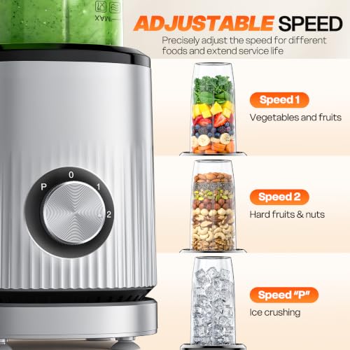 Image of Turelar Smoothie Blender for Shakes and Smoothies with 2 * 24oz To-Go Cups