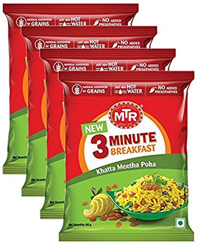 MTR Inst Khatta Meetha Poha, 60g (Buy 2 Get 2, 4 Pieces) Promo Pack (B07WC6ZKT2) Amazon Price History, Amazon Price Tracker