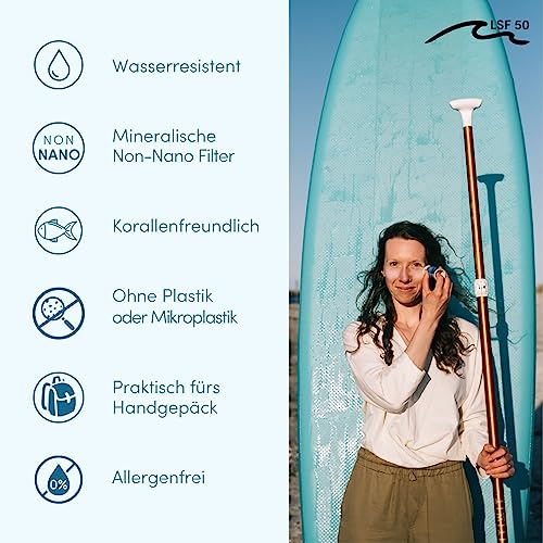 Foto von BIO Sonnencreme Stick LSF 50 von 4peoplewhocare® · Wasserfeste Surf Sunscreen mit Zink · Mineralischer UV Filter · Für Kinder & Erwachsene · 100% natürlich · 2er Set