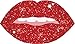 50 PCs Pretty Glitter Sparkle Red Lips 1