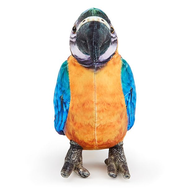 Image of Tickles Cute Parrot Soft Stuffed Plush Bird Toy for Kids Birthday Gifts (Color: Blue & Yellow Size: 20cm)