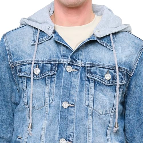 Image of VICTORIOUS Men's Distressed Denim Jacket