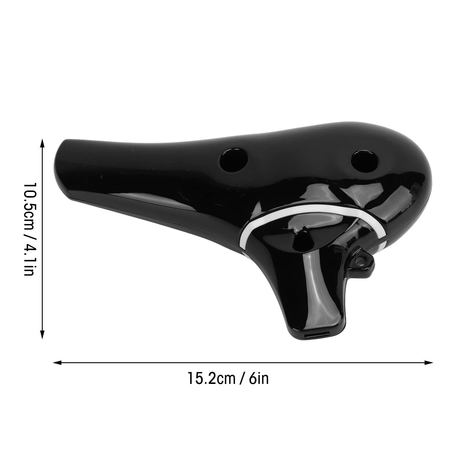 12 Otworów Ocarina AC Alto C Key Przenośna Ocarina ABS Czarne Wykończenie Ocarina z Torbą do Przechowywania i Instrumentem Dętym Muzycznym dla Profesjonalnych Początkujących