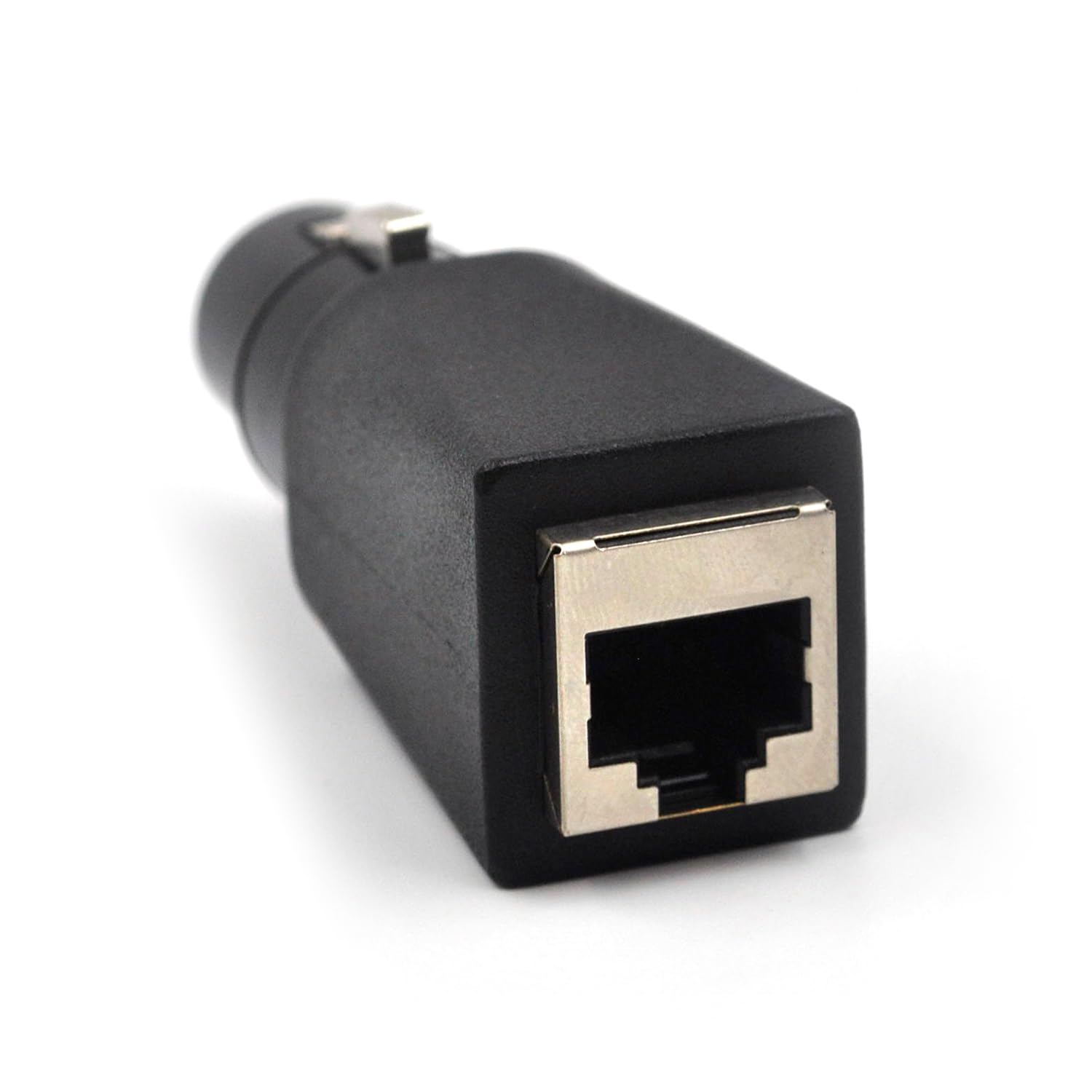 (2 pezzi) DMX a RJ45 Connettore 5 pin XLR adattatore a spina Ethernet femmina, nero