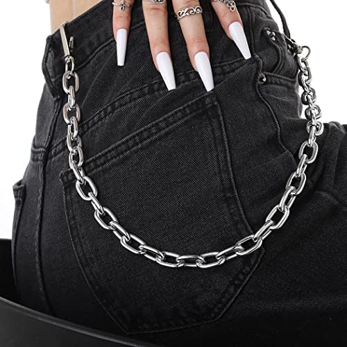 Image of Bounzhi Hip Hop Pant Chain Acrylic Jean Chain Punk Wallet Chain Rock Pocket Chain for Men and Women