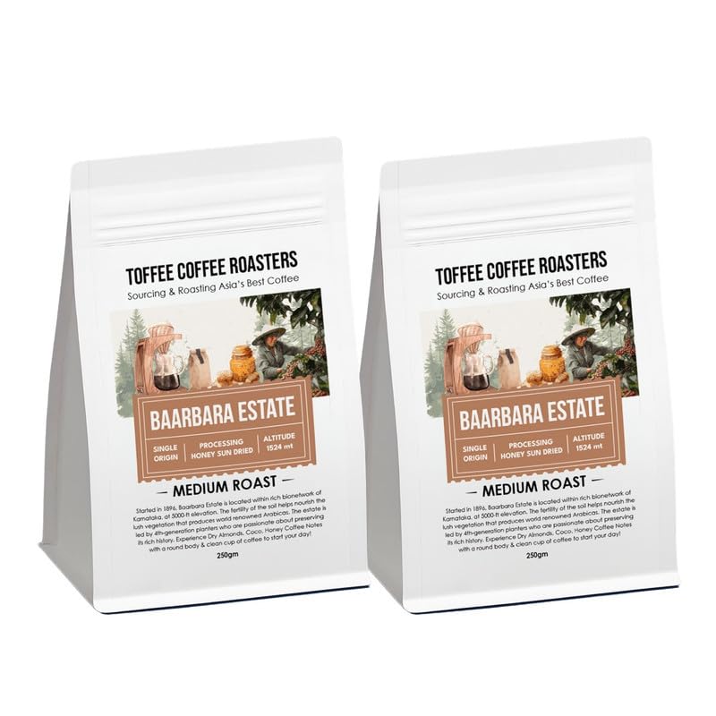 Image of Toffee Coffee Roasters | Baarbara Estate, Light to Medium Roast, 500 g | Grind: Syphon, Speciality Blend, 100% Arabica | Speciality Coffee | Freshly Roasted