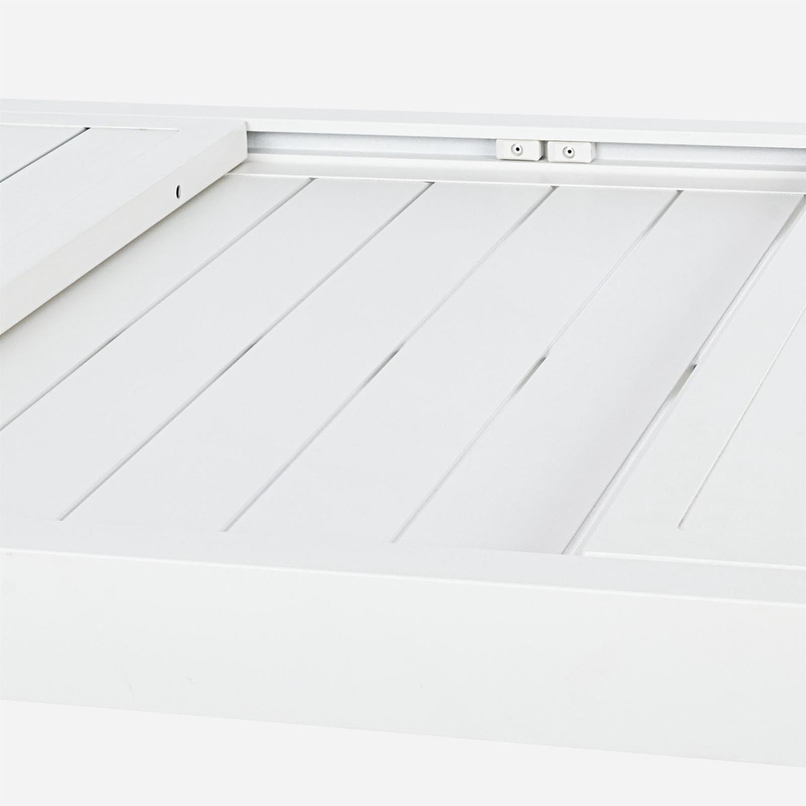 Decor Space Tavolo allungabile Porto Rico in alluminio Bianco per giardino e veranda 135/270 x 90 cm (Tavolo)