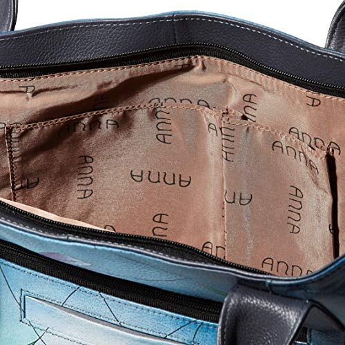 Image of Anna by Anuschka Women's Genuine Leather Large Tote Bag - Zip-Top Organizer with Outside Side Pockets
