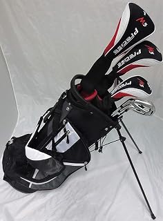 New Mens Left Handed Complete Golf Set Custom Made Clubs for Tall Men 6'0" to 6' 6" Tall Driver, Fairway Wood, Hybrids, Irons, Putter, Stand Bag