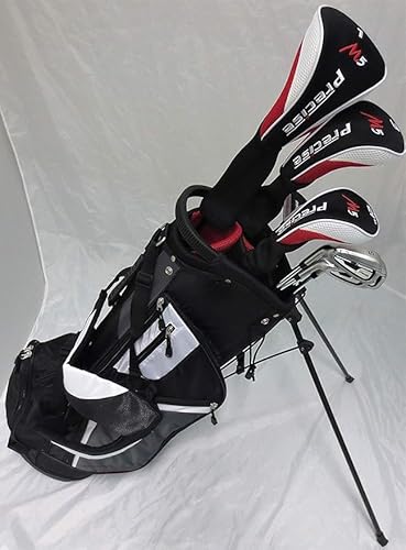 New Mens Left Handed Complete Golf Set Custom Made Clubs for Tall Men 6'0" to 6' 6" Tall Driver, Fairway Wood, Hybrids, Irons, Putter, Stand Bag