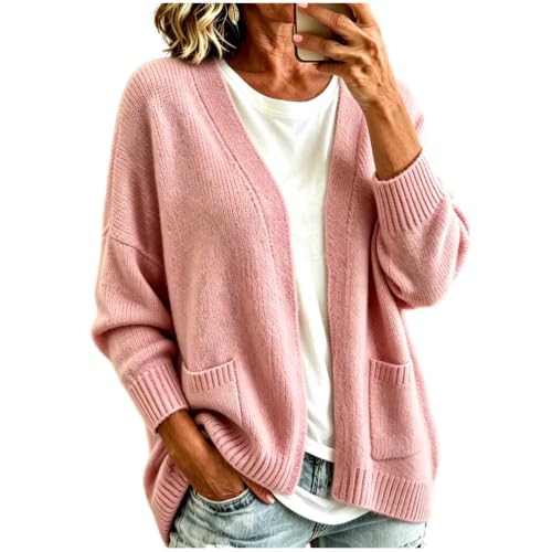 Chunky Cardigan Sweaters for Women Open Front Knit Oversized Pockets Daily - image 4