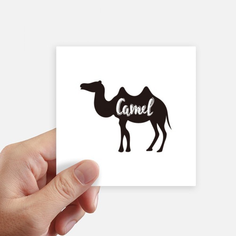 Autocollants animal chameau noir et blanc de 10cm pour customiser mur et ordinateur 8pcs