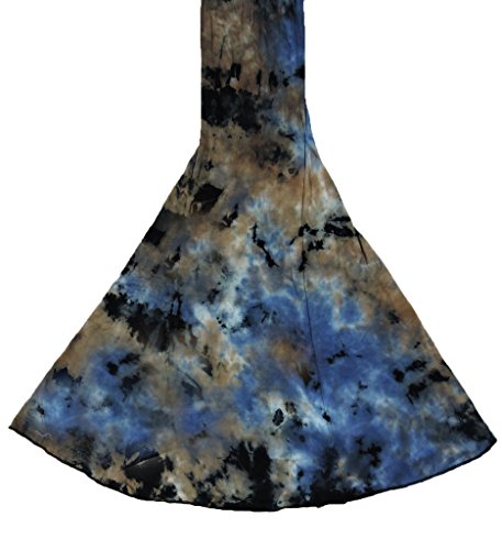 SugarRock Women Paisley Palazzo Hippie Pants Fold-Over Waist Bell Bottom Leg3