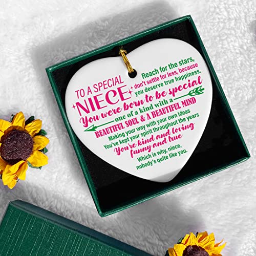 Image of Niece Gifts from Auntie Aunt Uncle, Christmas Tree Keepsake Ornaments Gifts for Niece from Auntie Aunt Uncle, Holiday Christmas Tree Decorations Ornaments Sign, You were Born to Be Special