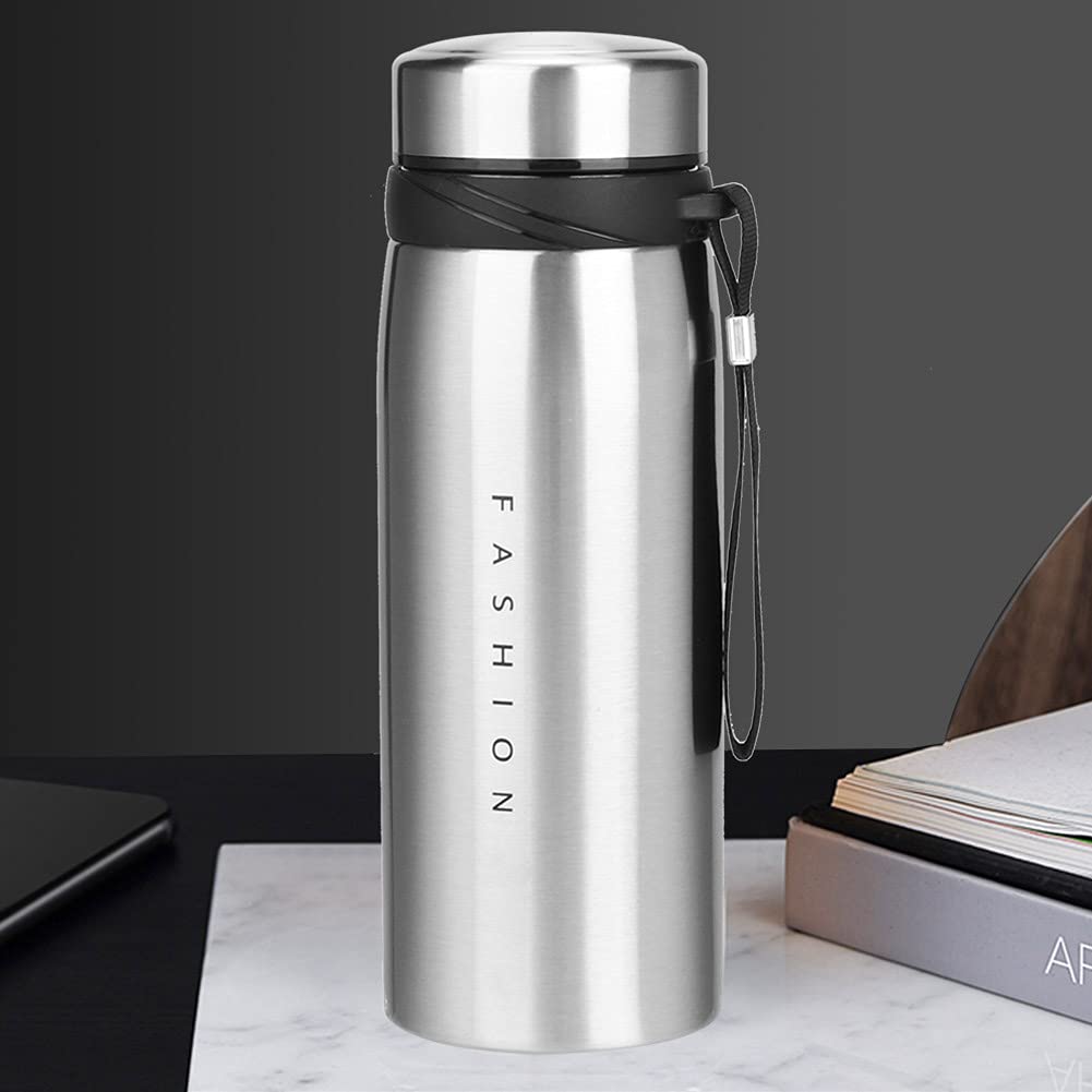 Bottiglia Termica Vibesfy 900 Ml Con Supporto Magnetico Per Cellulare, Acciaio Inox, Ideale Per Palestra E Ufficio, Colore Bianco