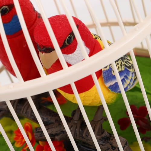 Cage à oiseaux interactive réaliste en plastique, cadeau idéal enfant