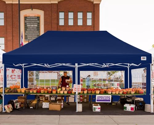 Image of ABCCANOPY Pop up Canopy Tent with Elegant Church Window 10X20,Navy Blue
