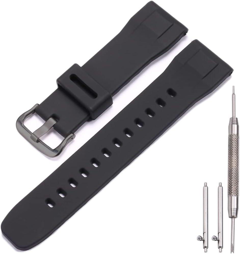 Waterproof Silicone Watch Strap Compatible with Casio Protrek PRG650 600 PRW6600 Men's Sports Replacement Strap 24 mm Strap