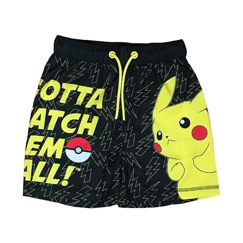 Pokemon Boys Pikachu Swim Shorts for Ages 7-8 Cover