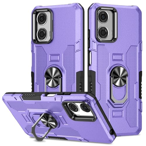 Coque Motorola Moto G04 antichoc de qualité militaire avec bague rotative anti-chute en PC