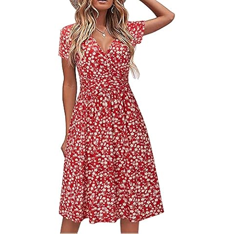 STYLEWORD Women's Floral Wrap Sundress with Pockets Cover