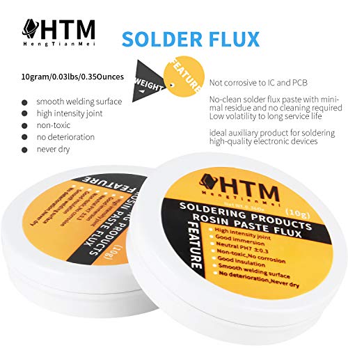 Solder Accessories Kit,Solder Iron Tip Cleaner Brass + Rosin No-Clean Soldering Flux Paste 10g+ Tin Lead 63/37 Rosin Core Low Temp Solder Wire 50g For Electronics And Pcb Repairs