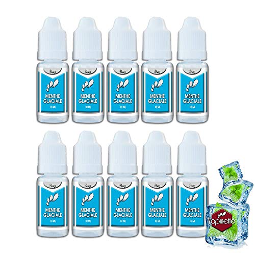 LOT DE 10 - E-liquides Menthe Glaciale 70/30 SANS TABAC SANS NICOTINE