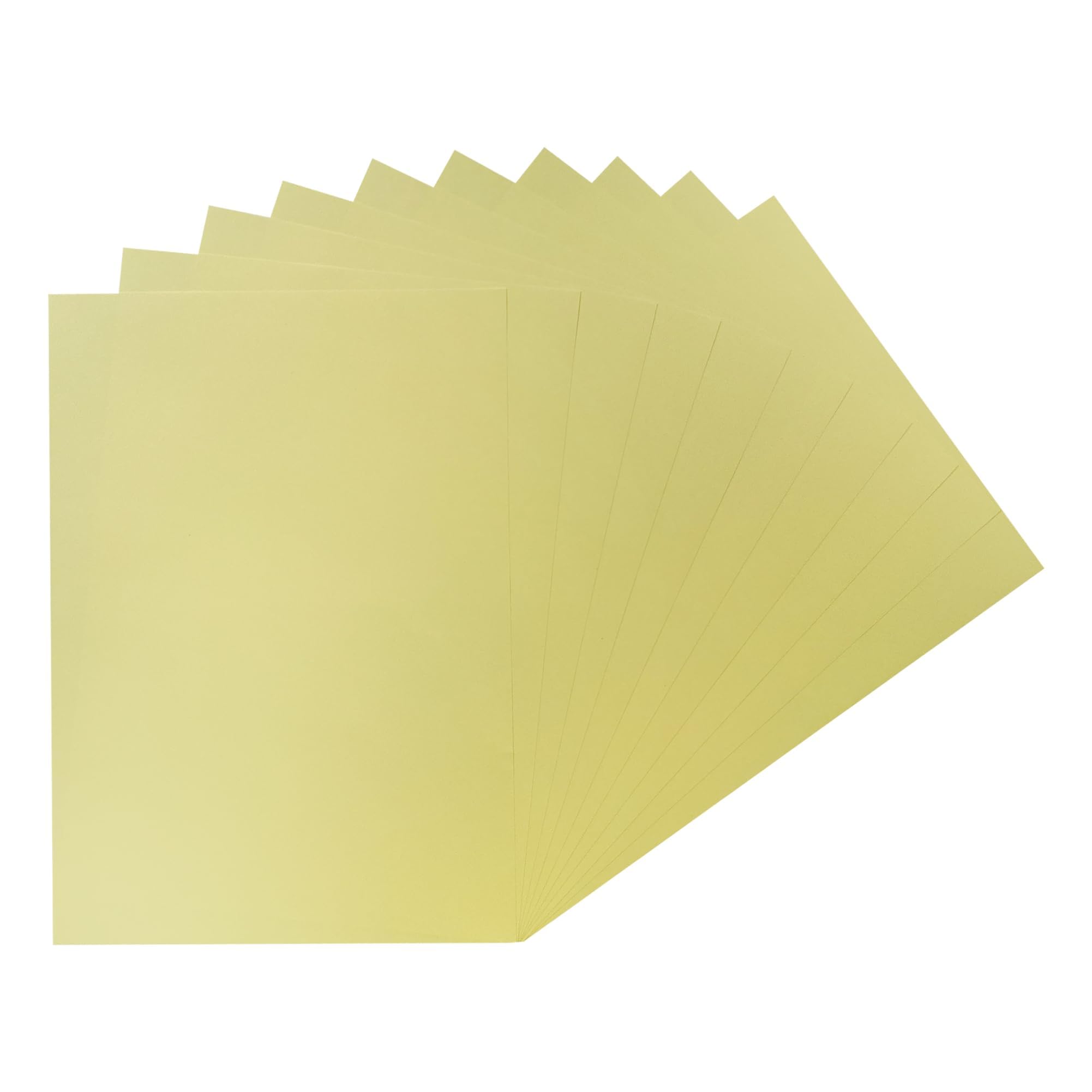 Pack of 100 A4 Pastel Yellow Coloured Paper 75gsm Sheets