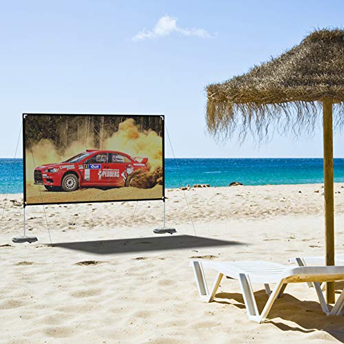 Écran de projection pliable 16:9 extérieur 100 pouces avec support rigide 3D