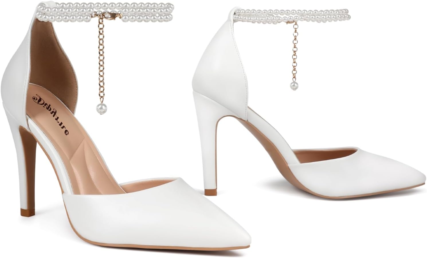 Women's High Heels Closed Pointed Toe Sexy Lace Up Wedding Evening Dress Pumps Shoes - Image 4