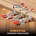 POWERTEC 8PK Toggle Clamp, 60 lbs Holding Capacity, 201 Quick Release Horizontal Clamps w/Antislip Rubber Pressure Tip for Woodworking Jigs and Fixtures, Welding, Drill Press, Crosscut Sled(20321-P2)
