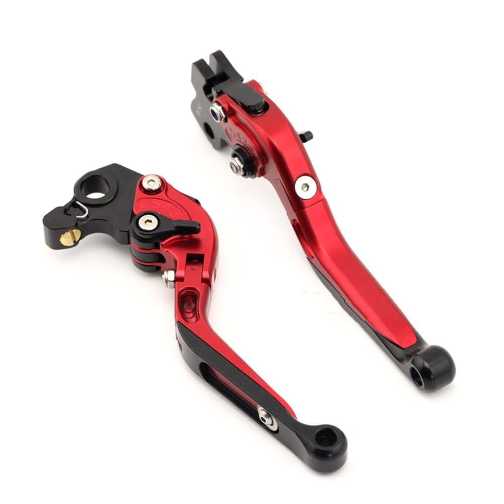 Palancas Embrague Freno Plegables Ajustables Motocicleta Para DUCATI Para MONSTER 797 821 Para Hypermotard 820 939 Para Multistrada 950 Moto Embrague Maneta Freno (Color : Rojo)