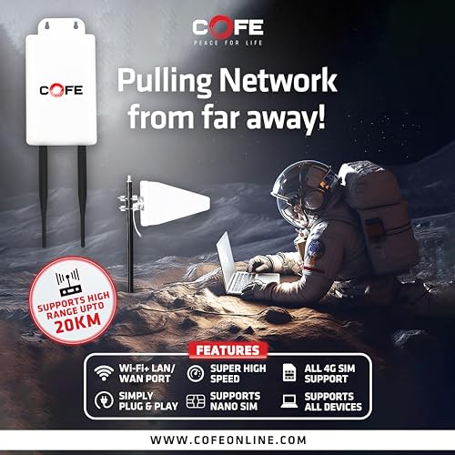 Image of CF-807 Wdii S with 150-200 Mbps Speed Wi-Fi Router 4G Router Support External Antenna with High Range Upto 5km and Above Outdoor Antena WiFi (120mb Ram,)