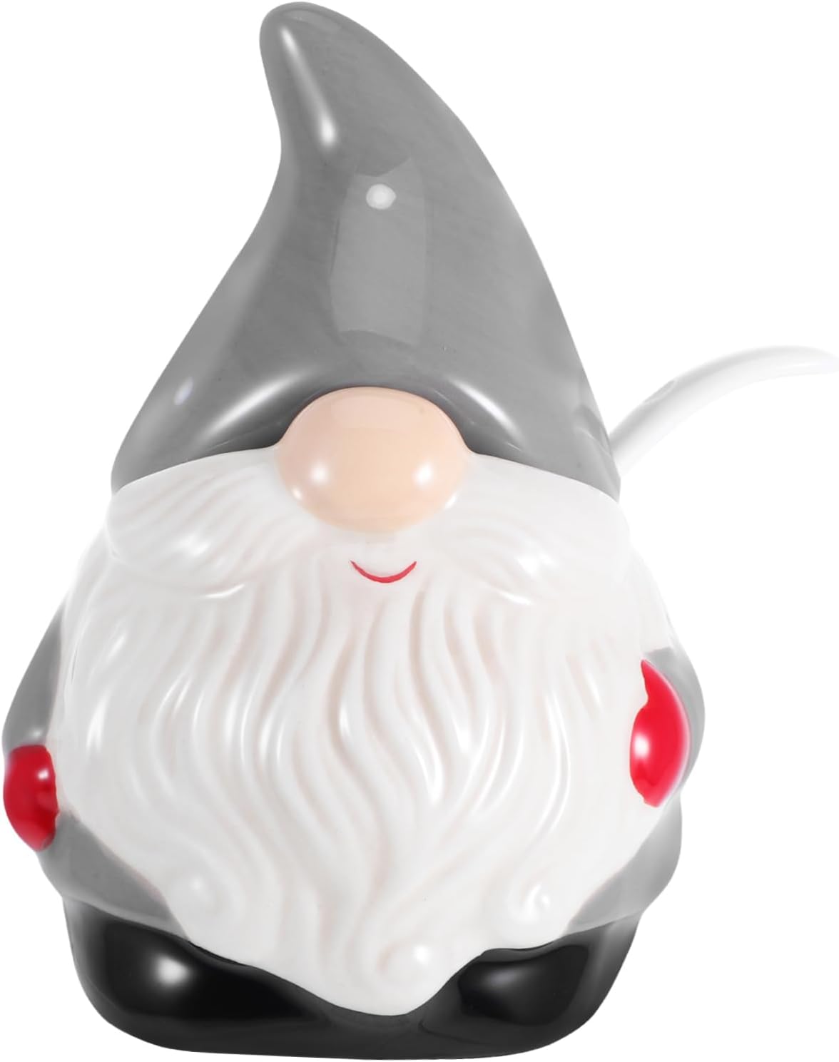 ARTIBETTER Ceramic Seasoning Jar with Lid 3.23 Inch Christmas Santa Gnome Spice Container for Kitchen Counter Storage and Holiday Decor