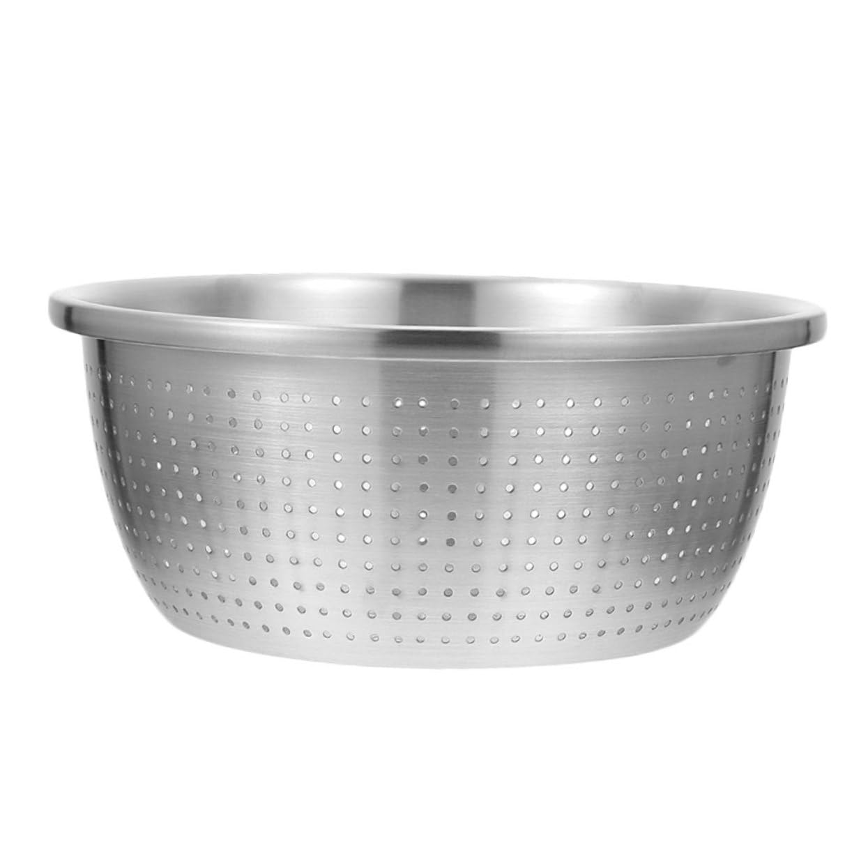 Colador de Acero Inoxidable con Malla Fina Cuenco Perforado para Lavar Escurridor Apilable para Cocina Capacidad Grande y Superficie Pulida para Alimentos