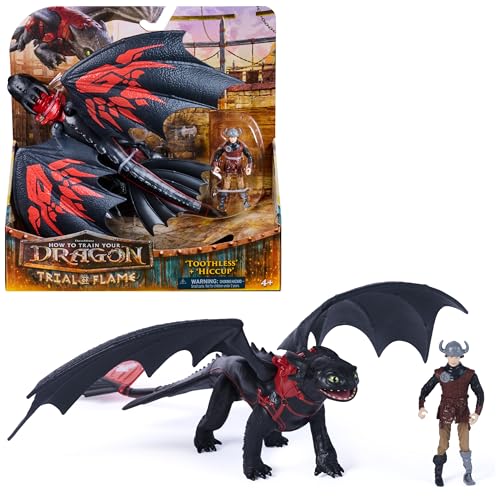 Dreamworks Dragons Drachenzähmen leicht gemacht - Wikinger & Drachen Actionfiguren-Set Hicks und Ohnezahn Spielzeug für Kinder ab 4 Jahren