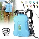 WEEFLOS Battery Backpack Sprayer 3.2 Gallon, Electric Sprayer with Retractable Wand & 8 Mist Nozzles & USB Rechargeable Handle, Water Spray Pump Sprayers for Planting Lawn Yard Garden