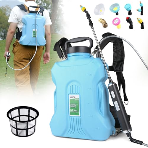 WEEFLOS Battery Backpack Sprayer 3.2 Gallon, Electric
