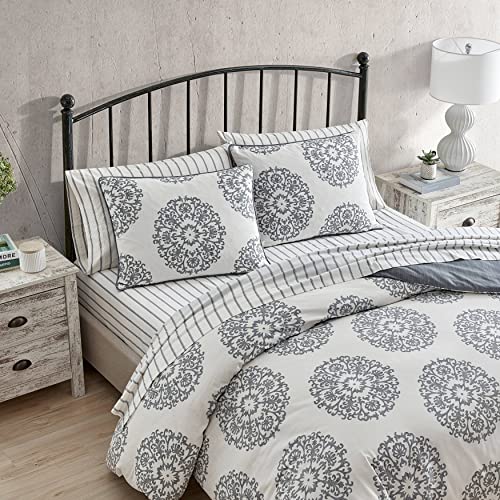 Couette grand lit double Stone Cottage Bristol parure de lit grise - 4