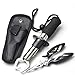 Sunnyflowk Set di pinze per Presa per afferratore per Labbra da Pesce Portatile Attrezzatura da Pesca in Acciaio Inossidabile con Cinturino da Polso e Morsetto (Nero)