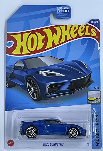 Hot Wheels 2022 - 2020 Corvette - Azul miniatura 1