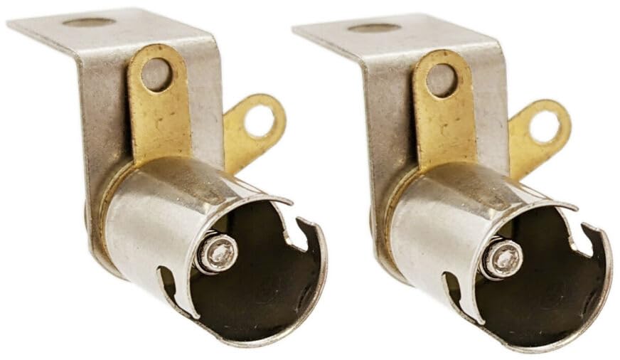 Bayonet Socket for Miniature Incandescent Lamp (0.40" Diameter), 1.24"×0.66"×0.71" by EX ELECTRONIX EXPRESS (2 Pack)