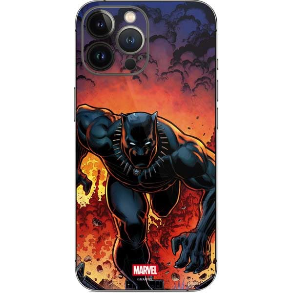 Skinit Decal Phone Skin Compatible with iPhone 14 Pro Max - Officially Licensed Marvel Black Panther Rise of Black Panther Design