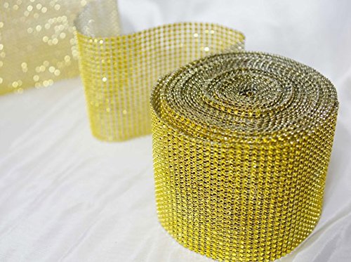 Diamond MESH 15 Colours 24 Lines 10 Yards Cake Design Pearl MESH 05 Yards (Gold)