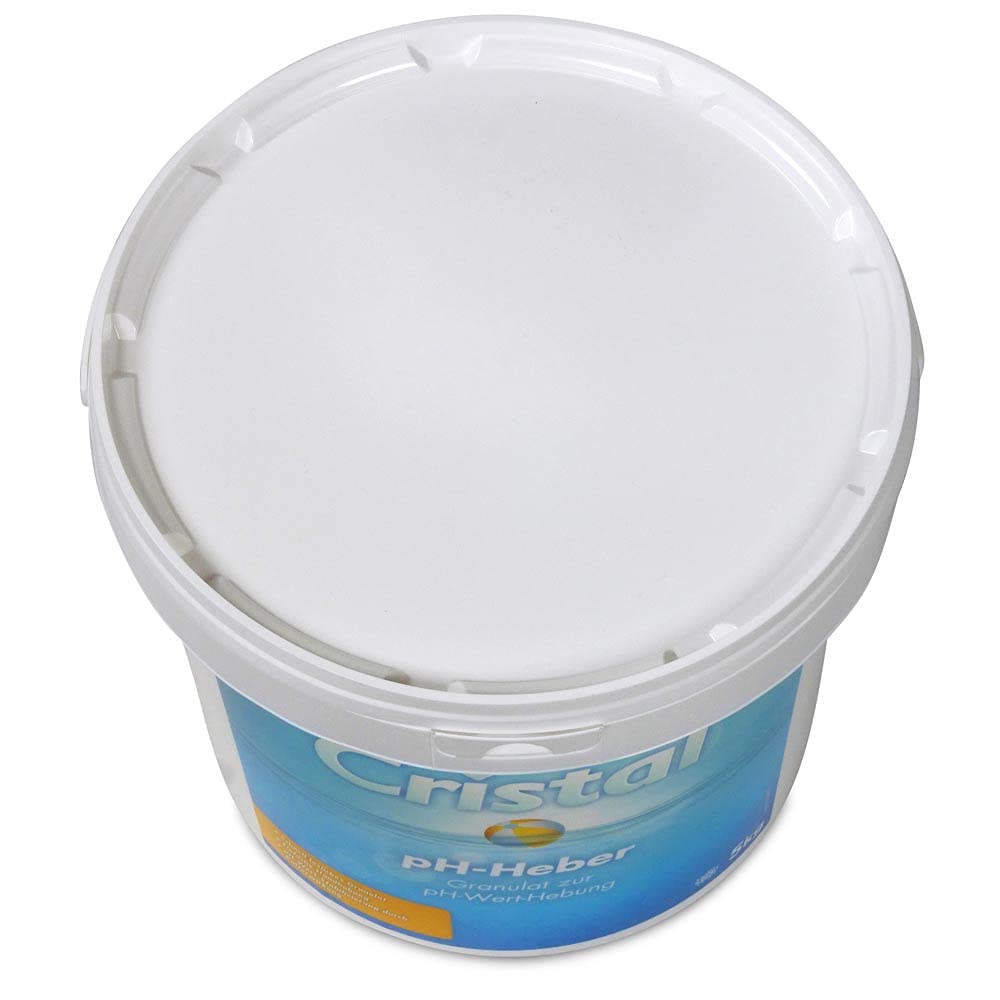Cristal pH-Heber Granulat 5 kg - Einfache Handhabung - Top Wirkung - Pufferwirkung für stabilen pH-Wert - pH+ Optimierung als Basis der Wasserpflege
