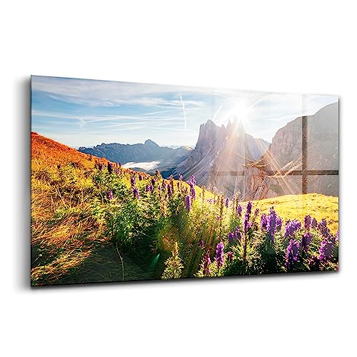 Peinture murale en verre Wallfluent 120x60cm pour décoration d'intérieur au design de Dolomites