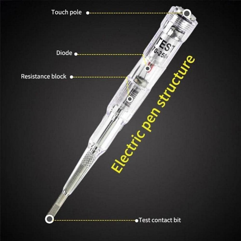 Stylo testeur électrique, 70–250 V, portable, étanche, avec lumière de couleur LED, sans contact, stylo testeur de tension CA