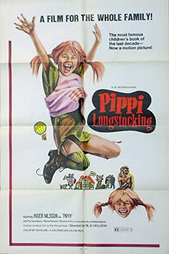 Pippi Longstocking 1969 Authentic, Original family favorite 27x41 One Sheet Movie Poster image 2