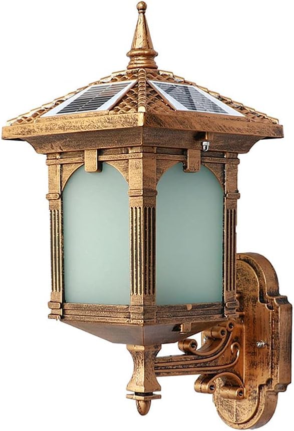 Applique murale solaire d'extérieur en aluminium et verre dépoli IP54